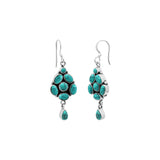 Natural Turquoise Gemstone 925 Sterling Silver Gold Plated Earring