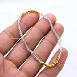 Natural Moonstone Gemstone Stretchable 925 Silver Bracelet