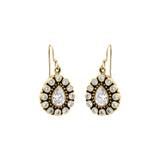 Designer Natural White Topaz Gemstone 925 Sterling Silver Gold Plated Earring