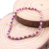 Natural Ruby Gemstone Stretchable 925 Silver Bracelet