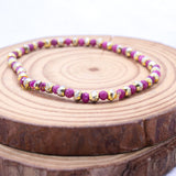 Natural Ruby Gemstone Stretchable 925 Silver Bracelet