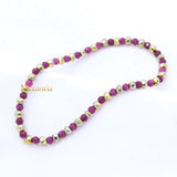 Natural Ruby Gemstone Stretchable 925 Silver Bracelet