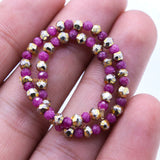 Natural Ruby Gemstone Stretchable 925 Silver Bracelet