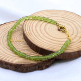 Natural Peridot Gemstone 925 Silver Bracelet