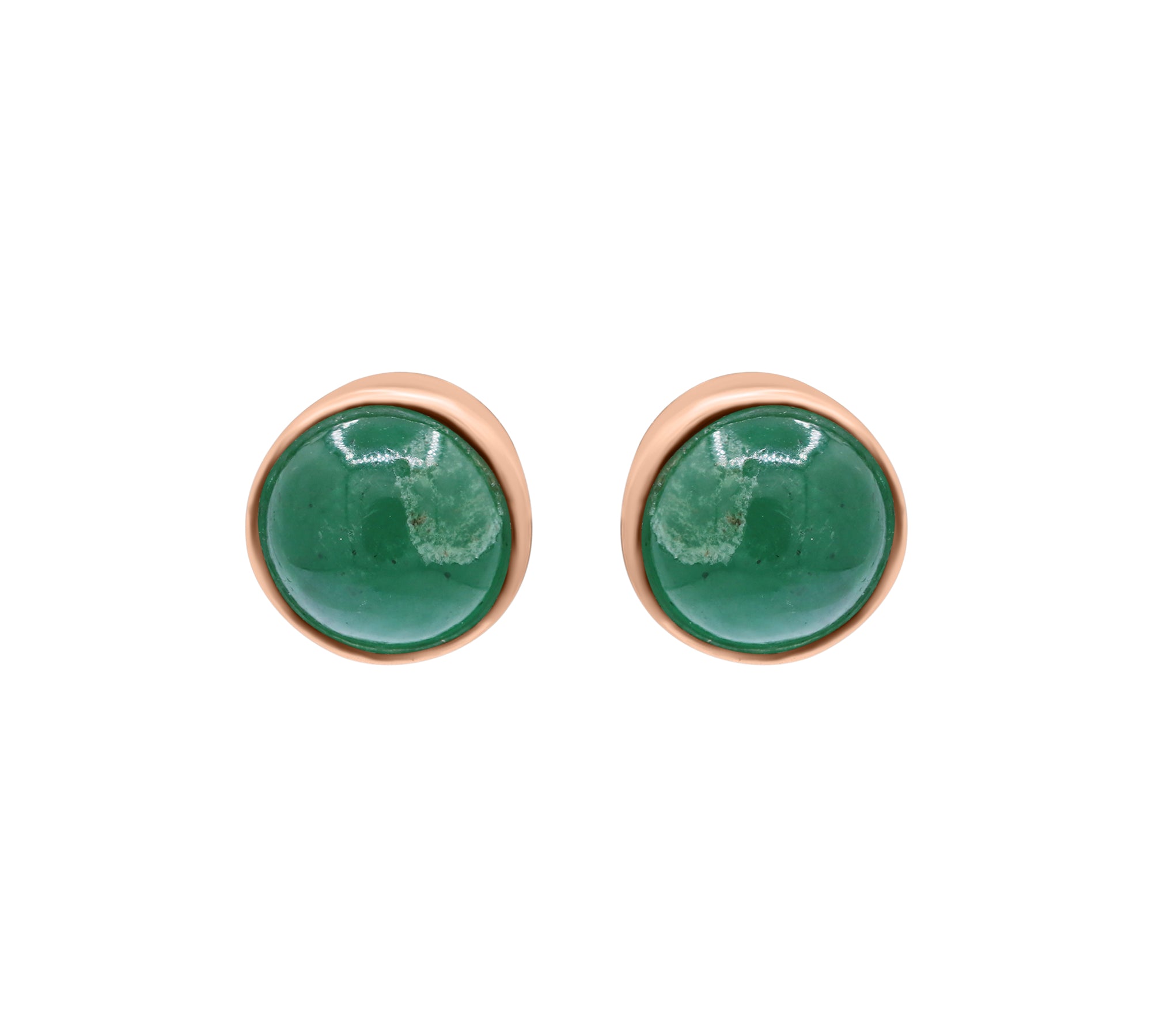 Natural Emerald Gemstone 925 Sterling Silver Stud Earring