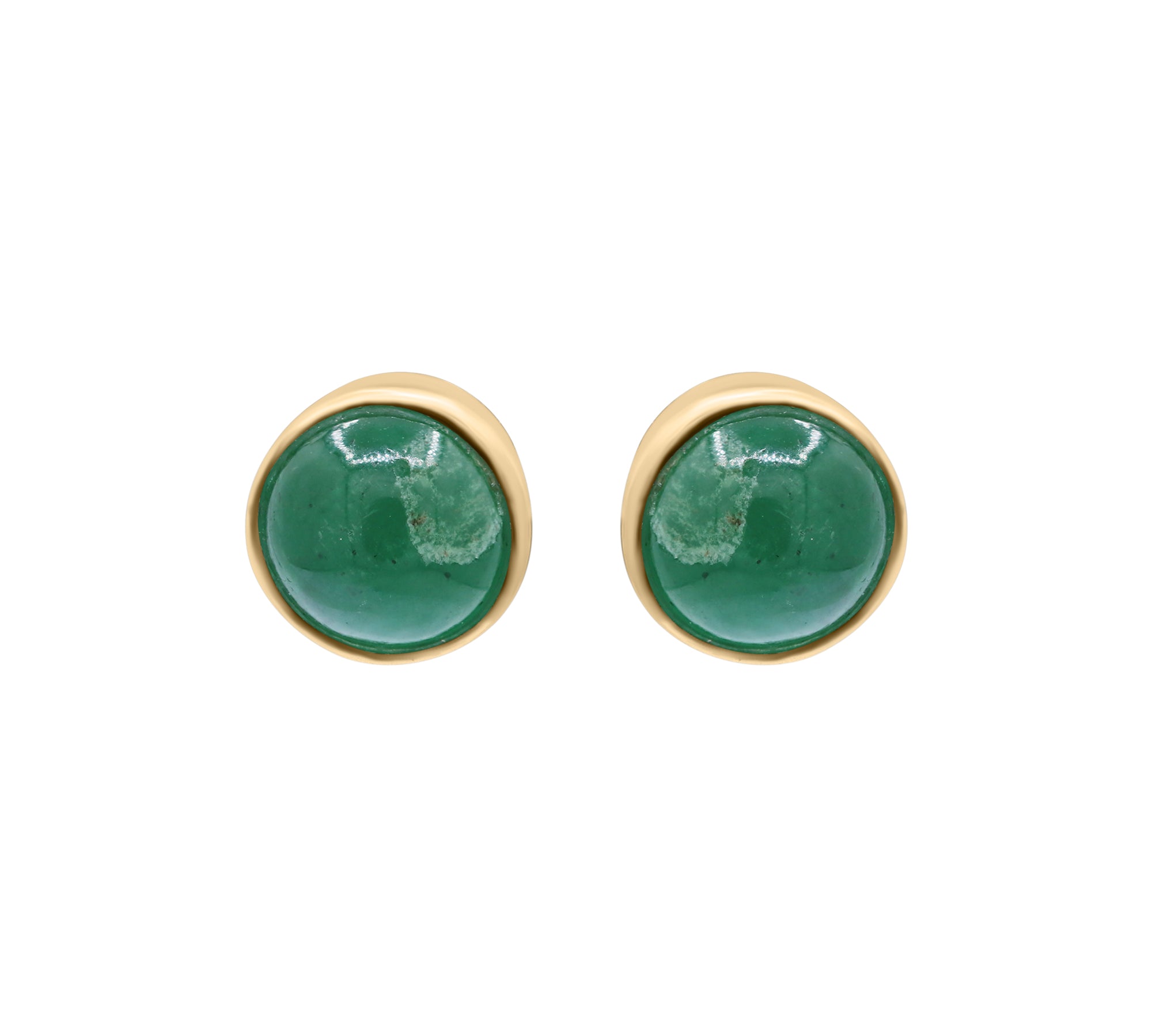 Natural Emerald Gemstone 925 Sterling Silver Stud Earring