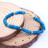 Natural Apatite Gemstone 925 Silver Bracelet