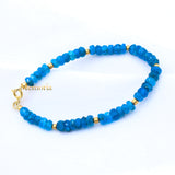 Natural Apatite Gemstone 925 Silver Bracelet