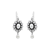 Natural Pearl and Cubic Zircon 925 Silver Gold Plated Earring