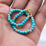 Natural Turquoise Gemstone 925 Silver Bracelet