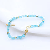 Natural Chalcedony Gemstone 925 Silver Bracelet