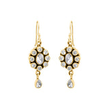 Natural Cubic Zircon 925 Silver Gold Plated Earring