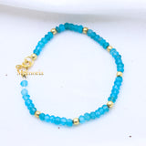 Natural Apatite Gemstone 925 Silver Bracelet