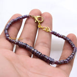 Natural Amethyst Gemstone 925 Silver Bracelet