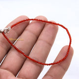 Natural Carnelian Gemstone 925 Silver Bracelet