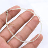 Natural White Topaz Gemstone 925 Silver Bracelet