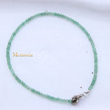 Natural Green Stone 925 Silver Bracelet