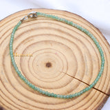 Natural Green Stone 925 Silver Bracelet