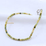 Natural Green Stone 925 Silver Bracelet