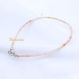 Natural Pink Opal Gemstone 925 Silver Bracelet