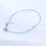 Natural Green Amethyst Gemstone 925 Silver Bracelet