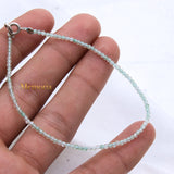 Natural Green Amethyst Gemstone 925 Silver Bracelet