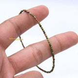 Natural Unakite Gemstone 925 Silver Bracelet