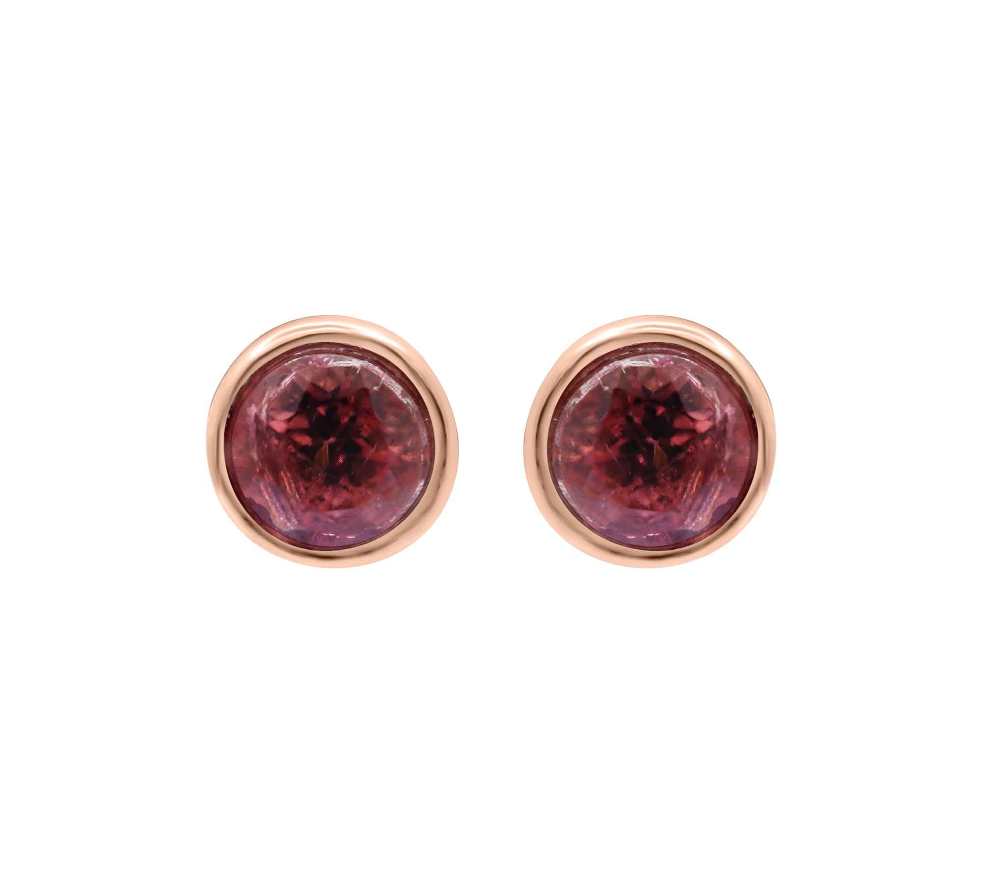 Natural Rhodonite Gemstone 925 Sterling Silver Stud Earring