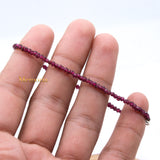 Natural Garnet Gemstone 925 Silver Bracelet