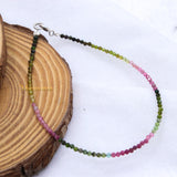 Natural Tourmaline Gemstone 925 Silver Bracelet