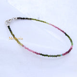 Natural Tourmaline Gemstone 925 Silver Bracelet