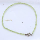 Natural Peridot Gemstone 925 Silver Bracelet