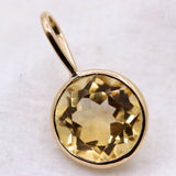 Natural Citrine 14k Yellow Gold Pendant