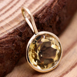 Natural Citrine 14k Yellow Gold Pendant