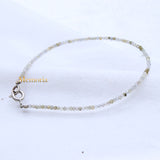 Natural Labradorite Gemstone 925 Silver Bracelet