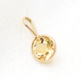 Natural Citrine 14k Yellow Gold Handcrafted Pendant