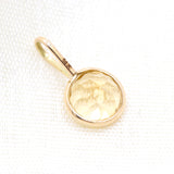 Natural Citrine 14k Yellow Gold Handcrafted Pendant