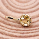 Natural Citrine 14k Yellow Gold Handcrafted Pendant