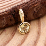 Natural Citrine 14k Yellow Gold Handcrafted Pendant