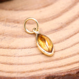 Natural Citrine 14k Yellow Gold Pendant For Her