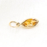 Natural Citrine 14k Yellow Gold Pendant For Her