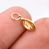 Natural Citrine 14k Yellow Gold Pendant For Her