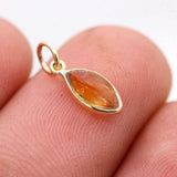 Natural Citrine 14k Yellow Gold Pendant For Her