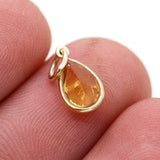 Natural Citrine Gemstone 14k Yellow Gold Pendant