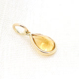 Natural Citrine Gemstone 14k Yellow Gold Pendant