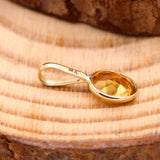 Natural Citrine Gemstone 14k Yellow Gold Pendant