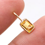 Natural Citrine Gemstone 14k Yellow Gold Pendant