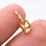 Natural Citrine Gemstone 14k Yellow Gold Pendant