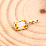 Natural Citrine Gemstone 14k Yellow Gold Pendant