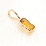 Natural Citrine Gemstone 14k Yellow Gold Pendant